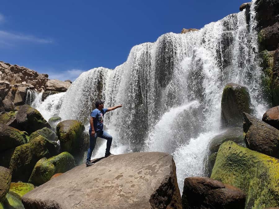 Adventure Day in Arequipa: Pillones Waterfall + Rock Forest - Wildlife and volcano views in Salinas and Aguada Blanca