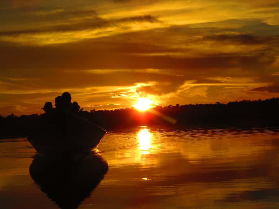 Capibara and caiman search on the Tambopata river - Leaving Puerto Maldonado at 3:30 pm