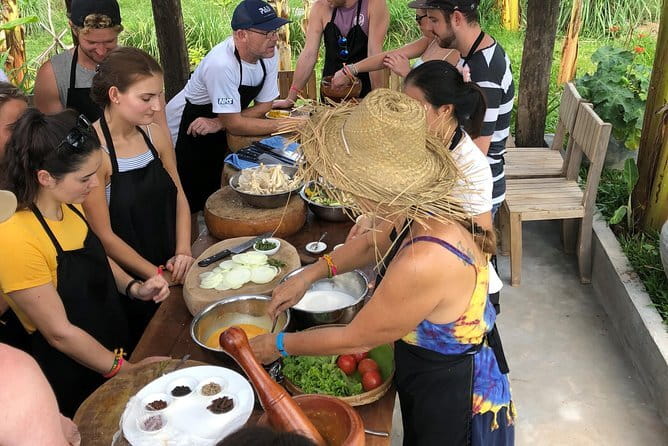 Cooking Class at La Plantation - Learning three Khmer dishes by doing the work