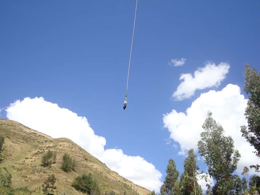 Cusco: Bungee Jump and Slingshot Combo Adventure - Looking out from the 125-meter suspension platform