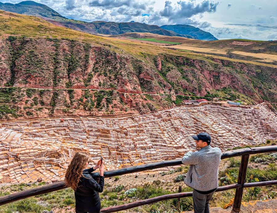 Cusco:Chinchero,Moray & Salt Mines drop-off in Ollantaytambo - Maras Salt Mines: thousands of ponds on the mountainside