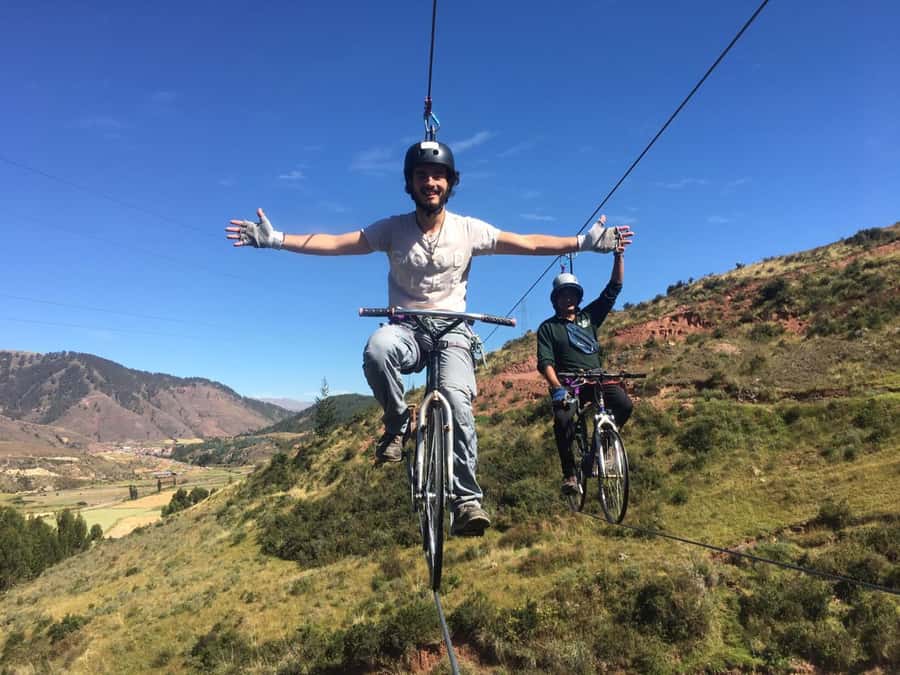 Cusco: Extreme Sky Bike and Rappelling Adventure - The route from Plaza Regocijo to Cachimayo