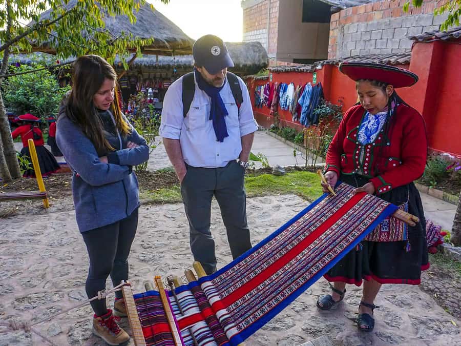 Cusco: Moray, Maras Salt Mines, and Chinchero Weavers Tour - Chinchero begins with weaving and a buying decision