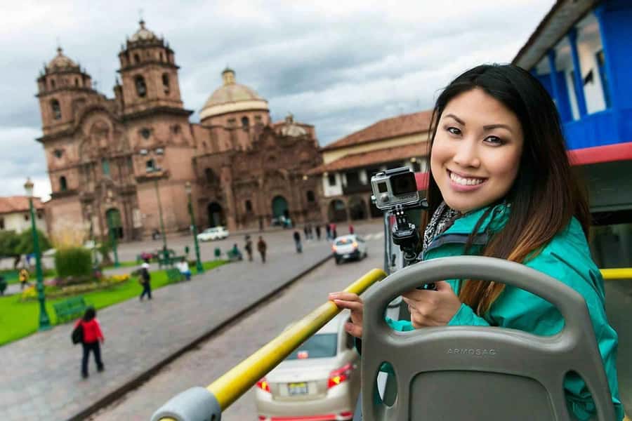 Cusco: Open-Top Bus City Tour - San Cristobal Temple and the Colcampata Inca wall