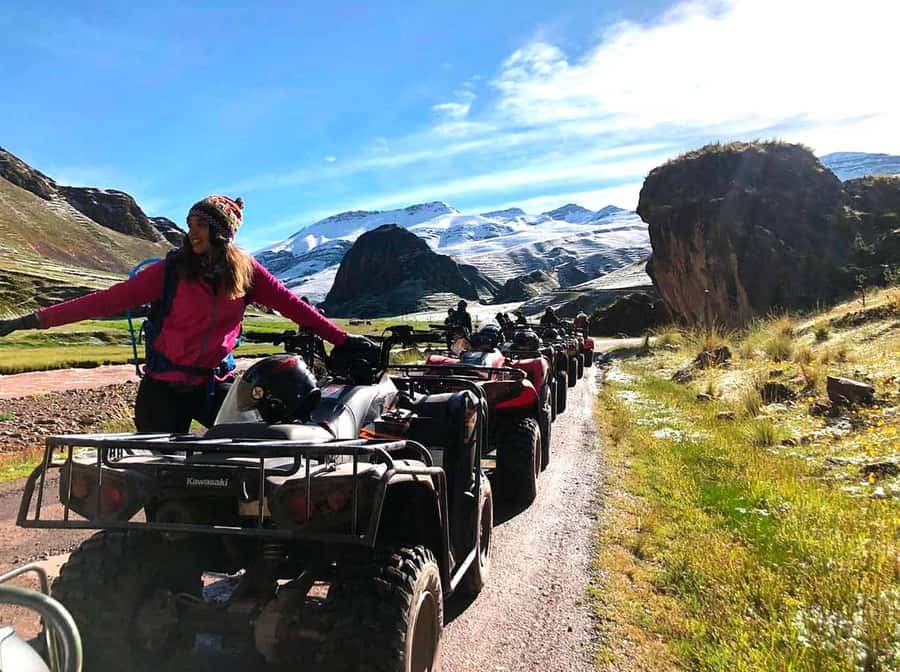 Cusco: Rainbow Mountain In Quad Bikes /walk 5 minutes/+meals - The return ATV ride and lunch in Cusipata