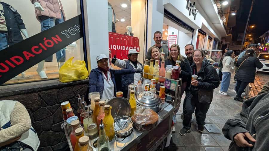 Cusco street food tour - Starting beneath Cusco Cathedral after dark