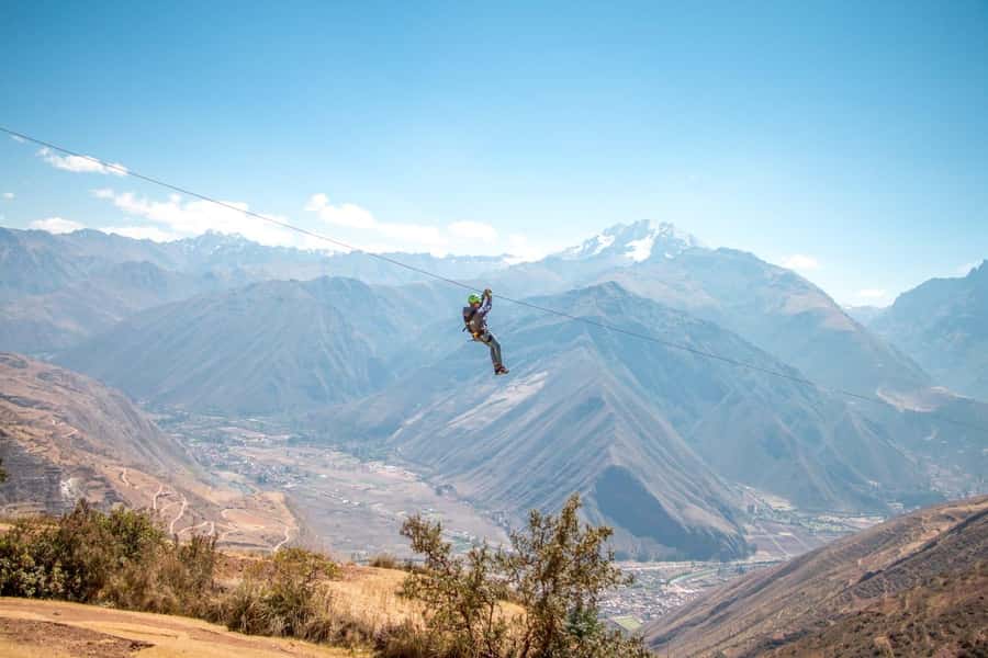 Cusco: Zipline in the Sacred Valley - Getting fitted with the safety equipment