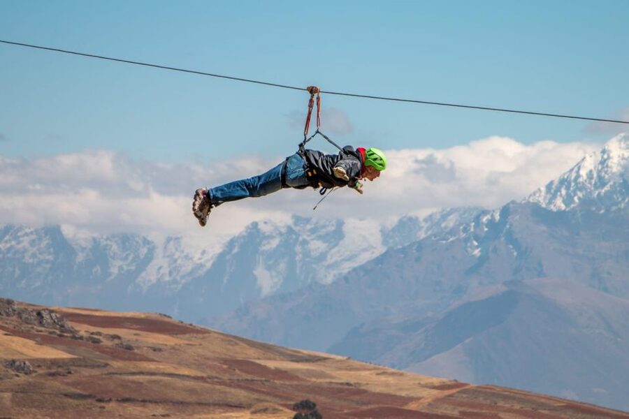 Cusco: Zipline in the Sacred Valley - The second cable: the fastest run