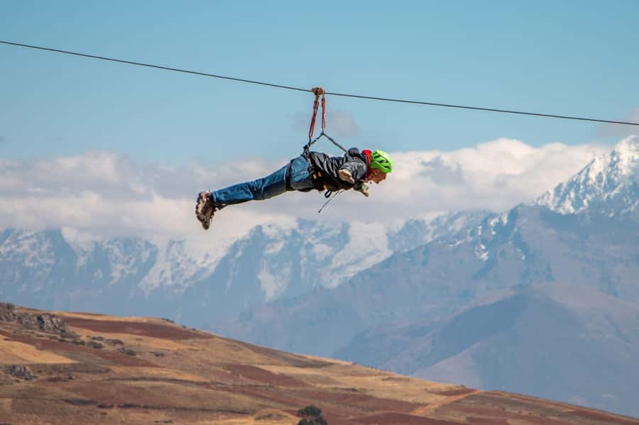 Cusco: Zipline in the Sacred Valley - The third cable: Superman and monkey-style options