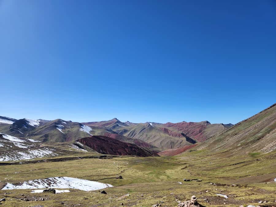 From Cusco: Palcoyo Rainbow Mountain Guided Tour - Ausangate from the main viewpoint