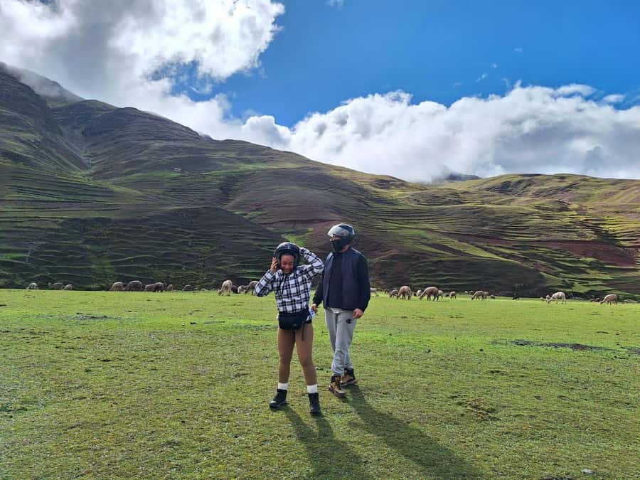 From cusco: Rainbow Mountain ATV Tour with meals - The ride back and lunch in Cusipata