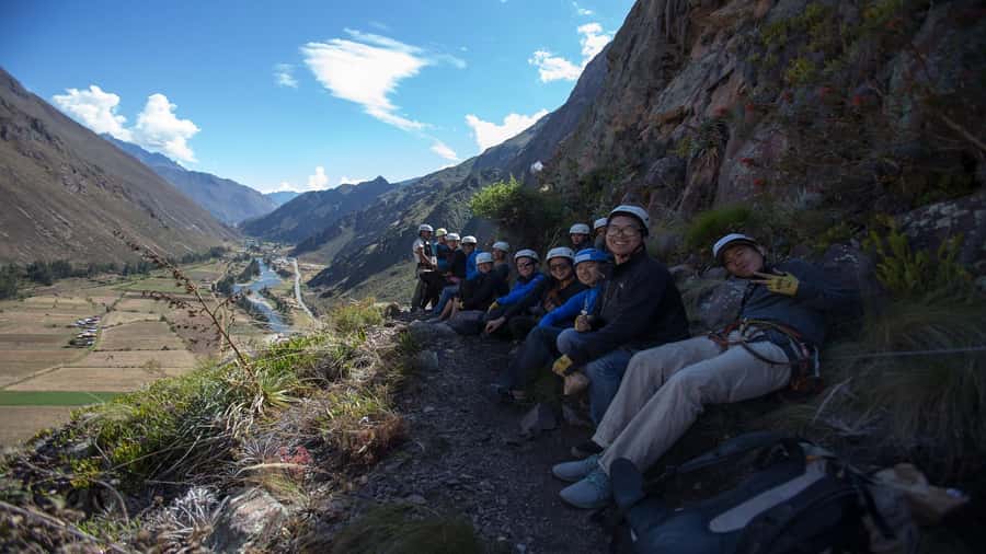 From Cusco: Via Ferrata & Zip Line with lunch - Climbing the iron rungs for about an hour
