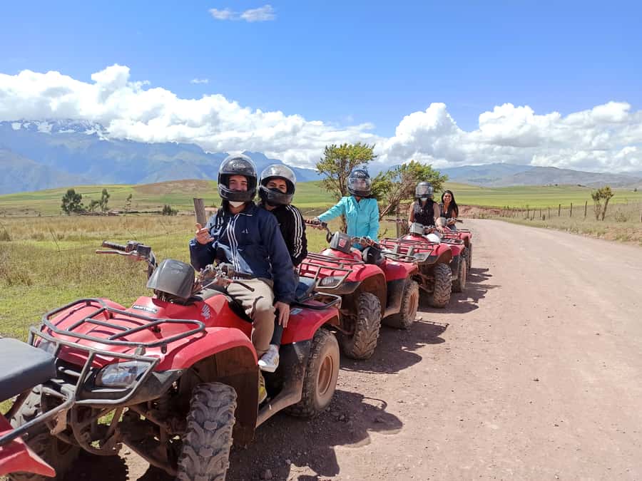 From Cuzco: Salt Mines and Moray Ruins ATV Adventure - Riding the ATV through the Sacred Valley