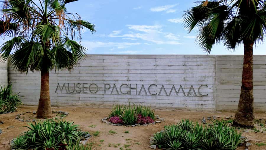 From Lima: Excursion to the Temple of Pachacamac - The Temple of the Sun and its painted details
