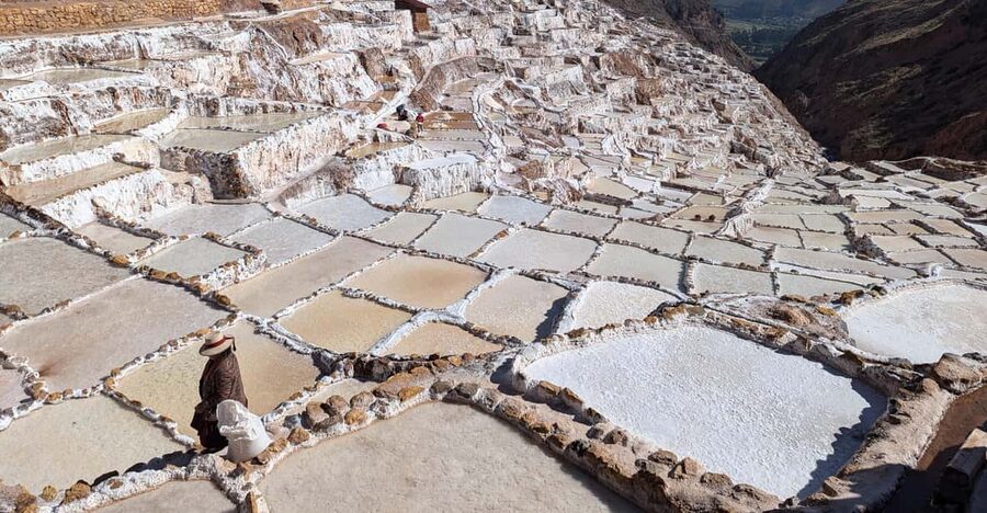 From Ollantaytambo:Moray, Salt Mines, Chinchero end in Cusco - Chinchero connects ruins with living textile traditions