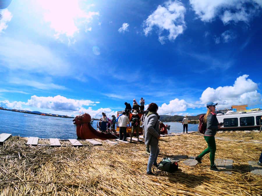 From Puno: Uros floating islands half Day tour - Leaving Puno for the Bay of Puno