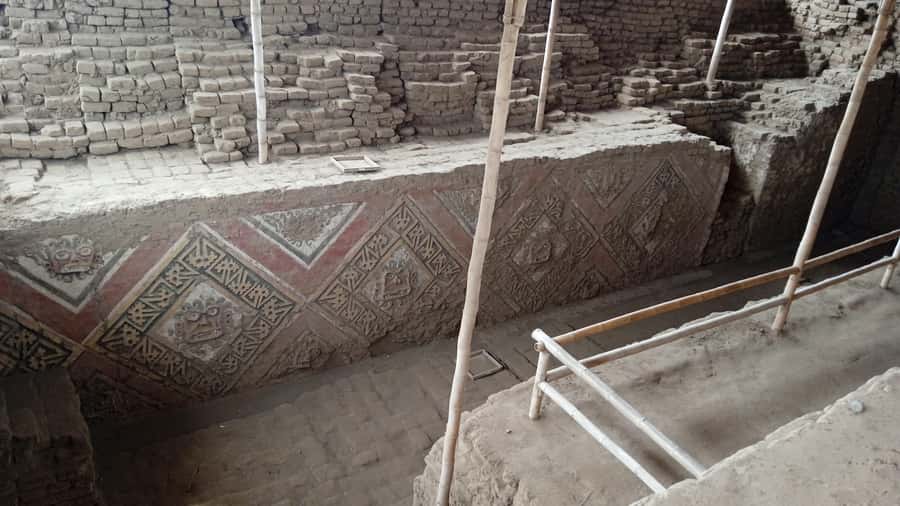 From Trujillo: Temple of the Moon and Sun and Chan Chan - Chan Chan Site Museum: objects before projections