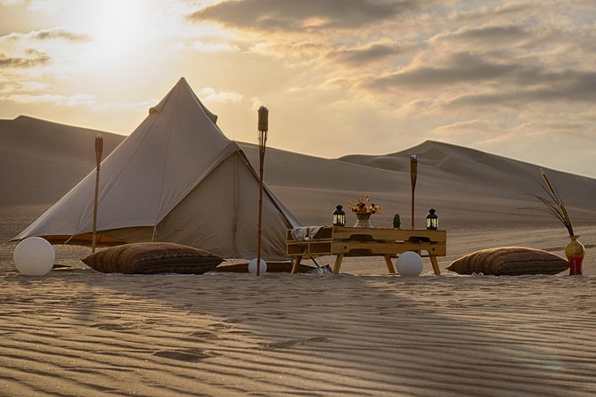 Glamping in Huacachina Desert - Sleeping in a furnished canvas tent