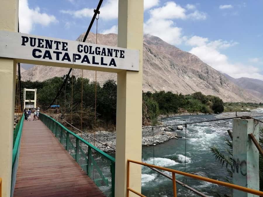 Lima: Lunuhuaná Extreme All In + Cerro Azul + Rafting + ATV + Canopy - Catapalla Bridge and the Cañete River