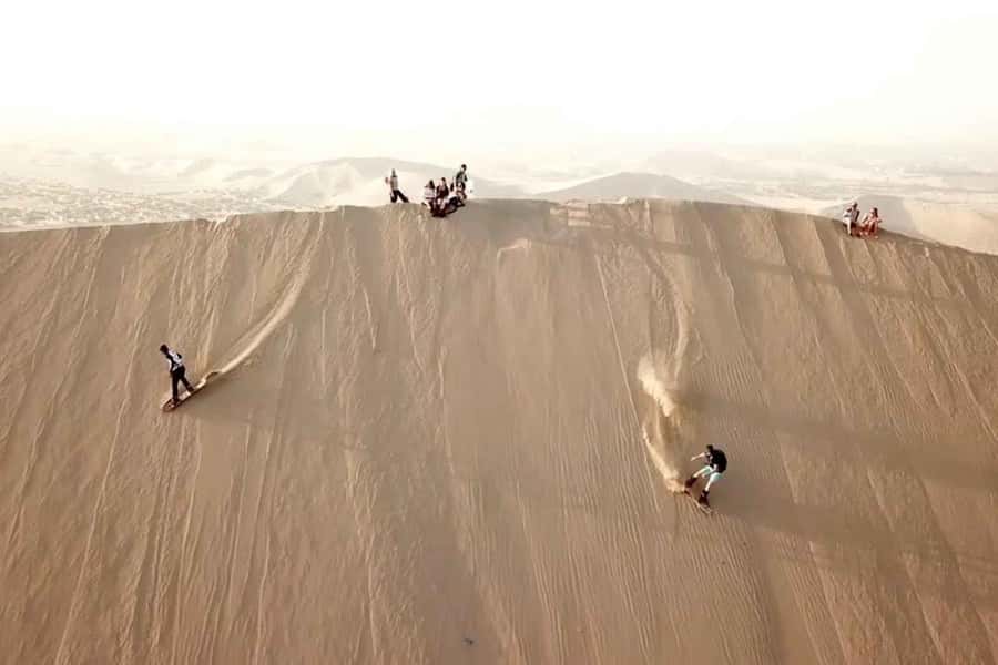 Nasca: Ocongalla Aqueduct Sandboarding in the Usaka desert - Cahuachi Pyramids and the Nasca capital