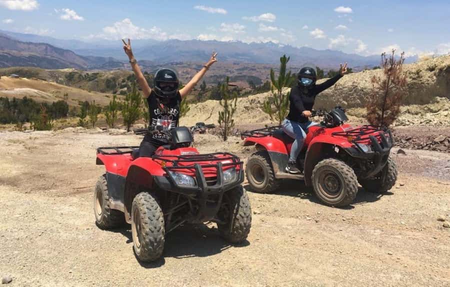 New attraction Morada de los dioses in ATVs - Leaving Cusco for the Tica Tica sector