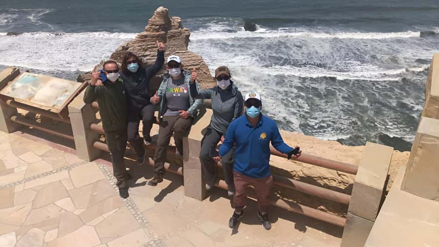Paracas:Private Tours Paracas National Reserve all inclusive - Mirador Istmo and the narrow spine of the peninsula