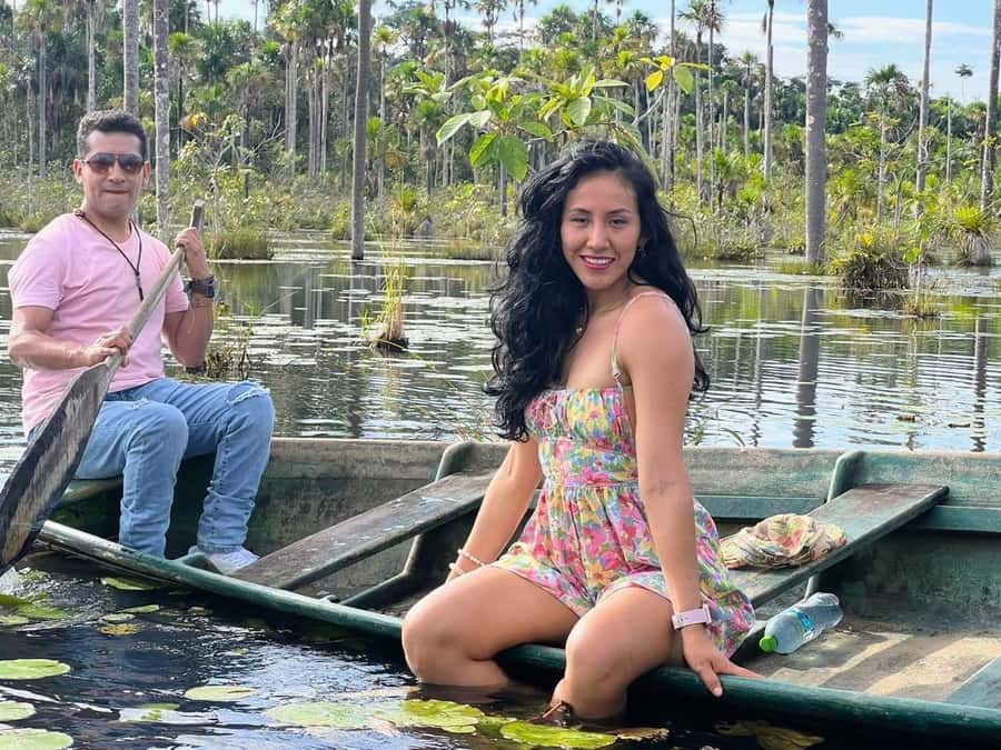 Puerto Maldonado: Lake Yacumama sunset and piranha fishing - Sunset on the water