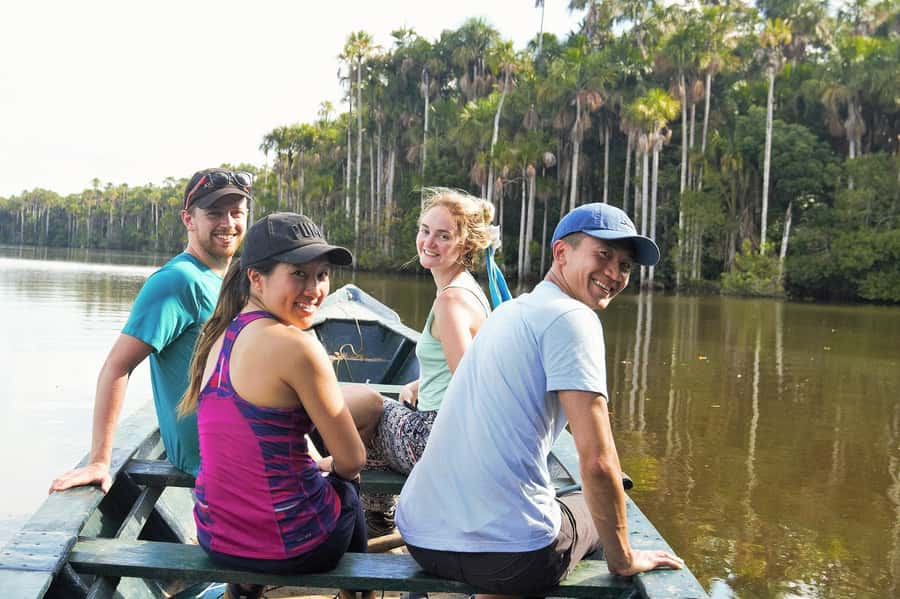 Puerto Maldonado: Sandoval Lake 4-Day, 3-Night Guided Tour - Day 1: Boat transfer, Monkey Island, and caiman search