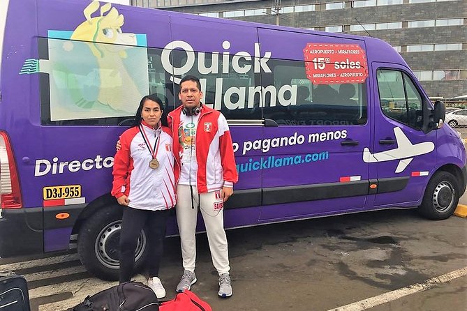 QuickLlama: Door-to-door transfer from Lima Airport to Miraflores - WiFi, comfort, and safety details