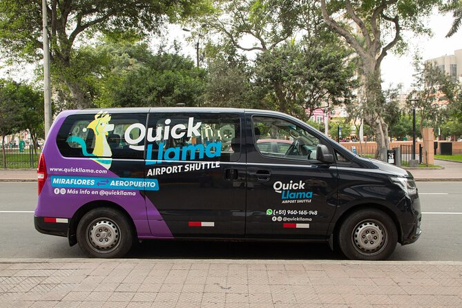 QuickLlama: Door-to-door transfer from Miraflores to Lima Airport - Safety and practical comfort