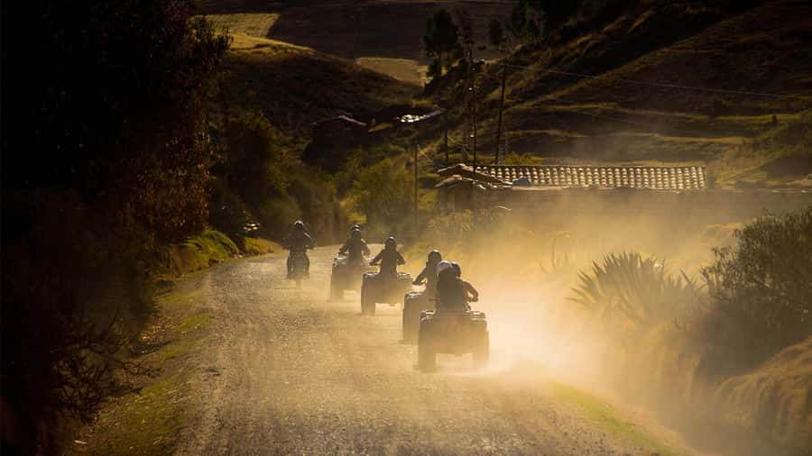 Sacred Valley: Huaypoo Lagoon and Maras by Quad Bike - ATV - Maras salt terraces from the viewpoint
