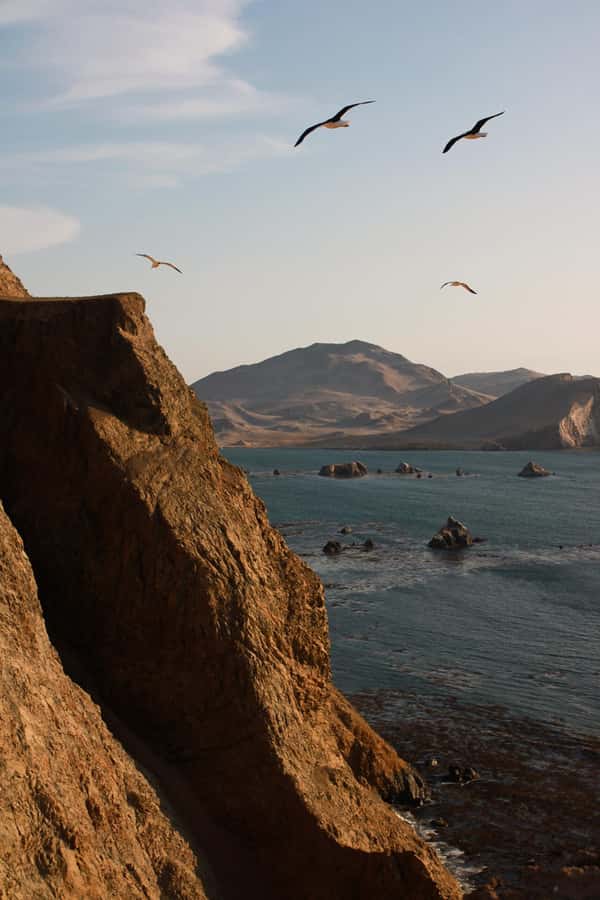 TREKKING GOLDEN SHADOWS - First views across Paracas and the salt country